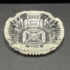 Federal Glass Georgetown Clear Ashtray 4" Pressed Mid Century Glassware